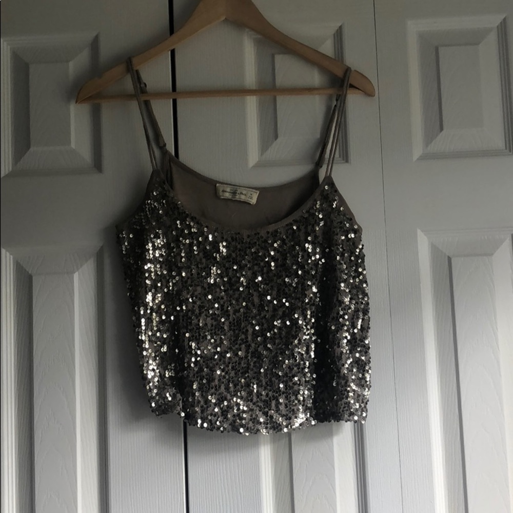 Sequin crop top
